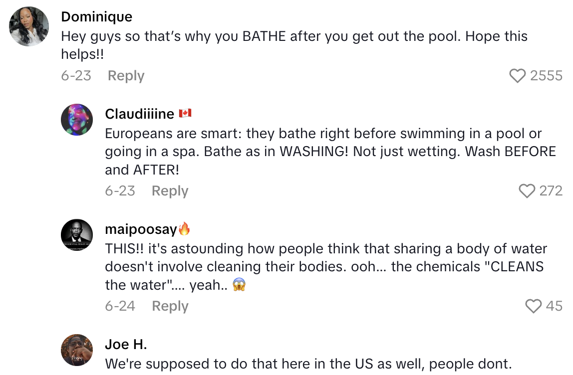 Screenshot 2025 07 05 at 11.40.58 AM I’ll clean it, I’ll shock it, but I’m not swimming in it   A Pool Cleaner Got Real About Whats Actually Floating Around In Public Pools